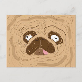 Pug Spreating Wrinkles Face Briefkaart