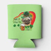 Pug St Patricks Day Blikjeskoeler (Achterkant)