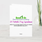 Pug St Patrick's Day Kaart (Achterkant)