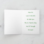 Pug St Patrick's Day Kaart (Binnen)