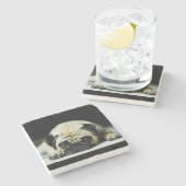 Pug Stenen Onderzetter (Zijkant)