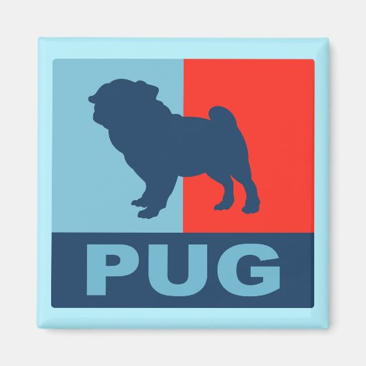 Pug stijl magneet (Voorkant)