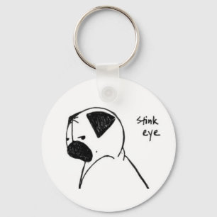 Pug Stink Eye Sleutelhanger