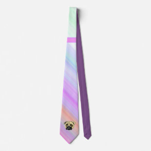 Pug strop roze stropdas