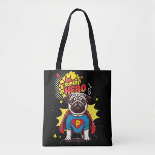 Pug Super Hero Draagtas