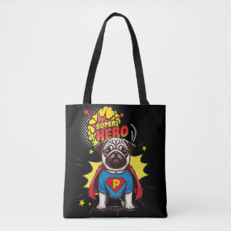 Pug Super Hero Draagtas