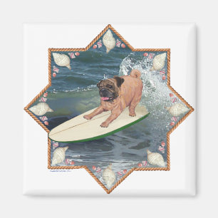 Pug Surfer Gozer Magneet