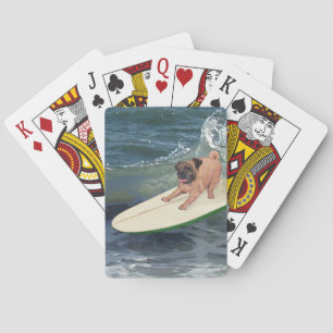 Pug Surfer Gozer Pokerkaarten
