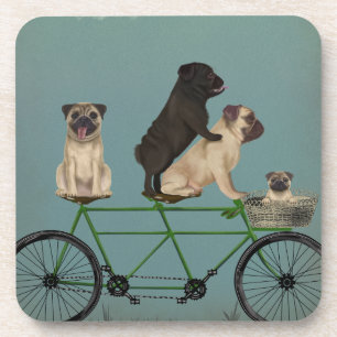 Pug Tandem Bier Onderzetter