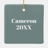 Pug Tandem Keramisch Ornament (Achterkant)