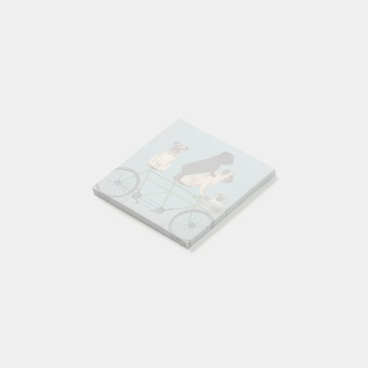 Pug Tandem Post-it® Notes (Schuin)