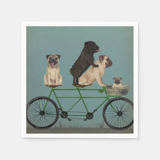 Pug Tandem Servet (Voorkant)