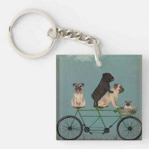 Pug Tandem Sleutelhanger