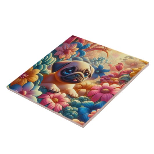 Pug Tegeltje (Zijkant)