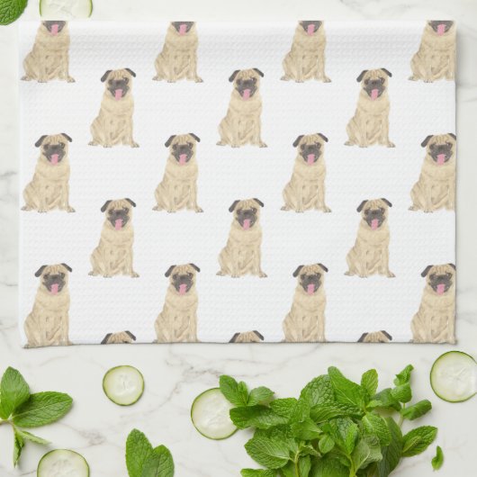 Pug Theedoek (Gevouwen)