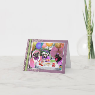 Pug Theekransje Kaart