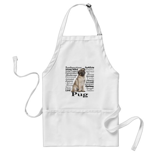 Pug Traits Apron Standaard Schort (Voorkant)