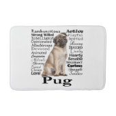 Pug Traits Bath Mat (Voorkant)