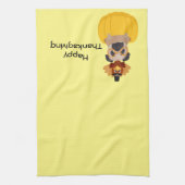 Pug Turkey Thanksgiving Theedoek (Verticaal)