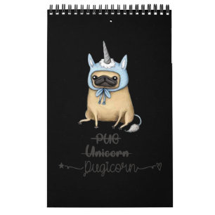 Pug unicorn equal PUGICORN Kalender