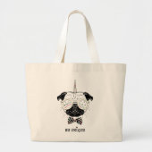 Pug Unicorn | uniek Grote Tote Bag (Voorkant)