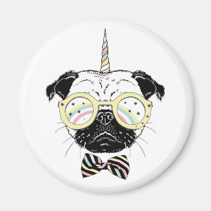 Pug Unicorn uniek Magneet