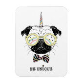 Pug Unicorn | uniek Magneet (Verticaal)