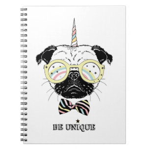 Pug Unicorn uniek Notitieboek