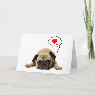 Pug Valentijn Feestdagen Kaart