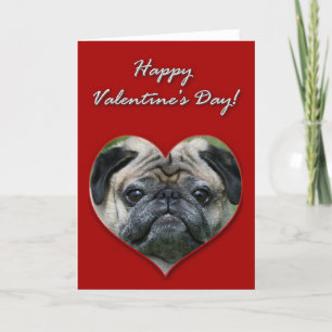 Pug Valentijnsdag Card Feestdagen Kaart