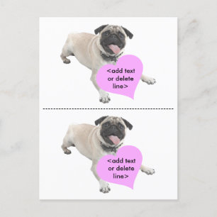  Pug Valentijnsdag Feestdagenkaart