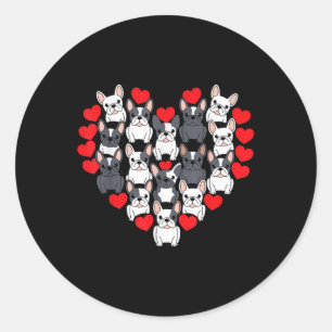 Pug Valentijnsdag Hartvorming Hondenliefhebber Sch Ronde Sticker