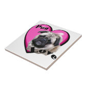Pug Valentijnsdag Tegeltje (Zijkant)