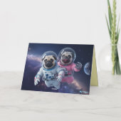 Pug Valentine Card Feestdagen Kaart (Achterkant)