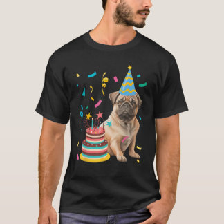 Pug verjaardagsfeest - Pet Breeder Puppy Anima T-shirt