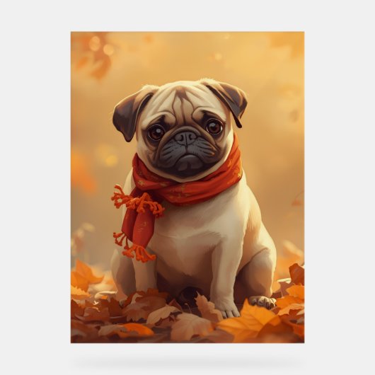 Pug Vibes: Cute Autumn Pug (Recto)