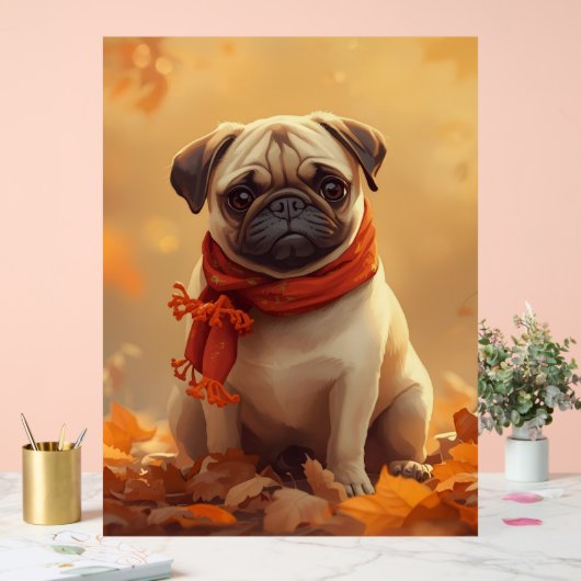 Pug Vibes: Cute Autumn Pug (Mariage)