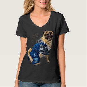 Pug Vrouwen Mannen Pug Moeder Vader Leven Liefde H T-shirt