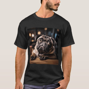 Pug wachtend op iets om te eten t-shirt