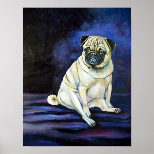 Pug Wall afdrukken Poster (Voorkant)