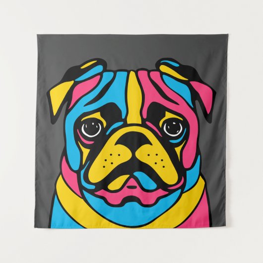 Pug Wandkleed (Voorkant)
