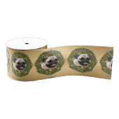 Pug Wreath Grosgrain Lint (Spoel)