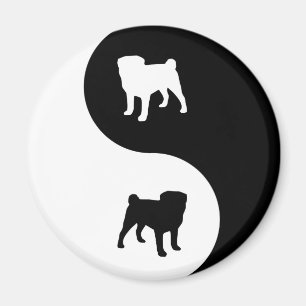 Pug Yin Yang Magneet