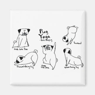 Pug Yoga Magneet