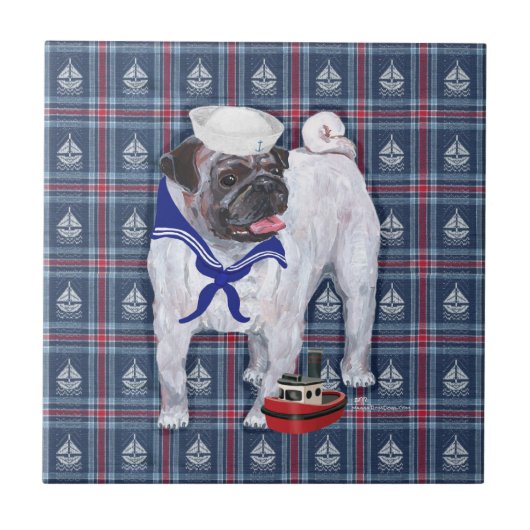 Pug Zeiler Tegeltje (Voorkant)