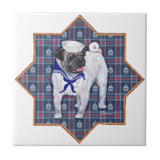 Pug Zeiler Tegeltje (Voorkant)