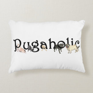 Pugaholic Accent Pillow 16 x 12 inch Decoratief Kussen