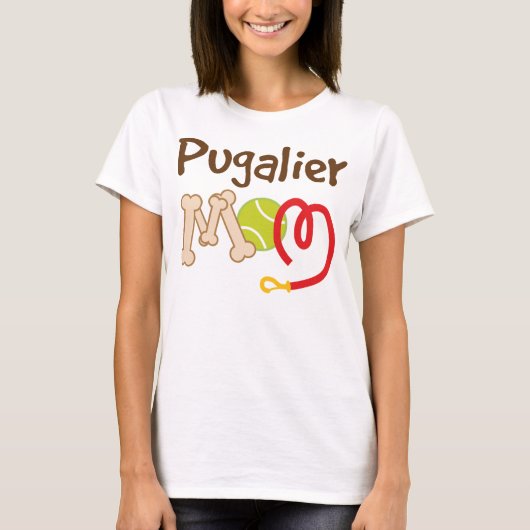 Pugalier Hondenras Mam Gift T-shirt (Voorkant)