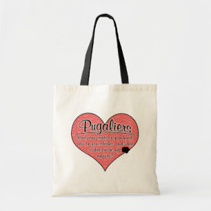 Pugalier Paw Prints Dog Humor Tote Bag