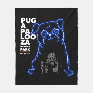 Pugapalooza Asbury Park 2022 Blanket Fleece Deken